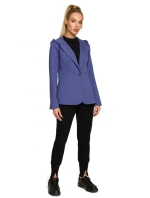 M691 Blejzr s kapucí a jedním knoflíkem - indigo