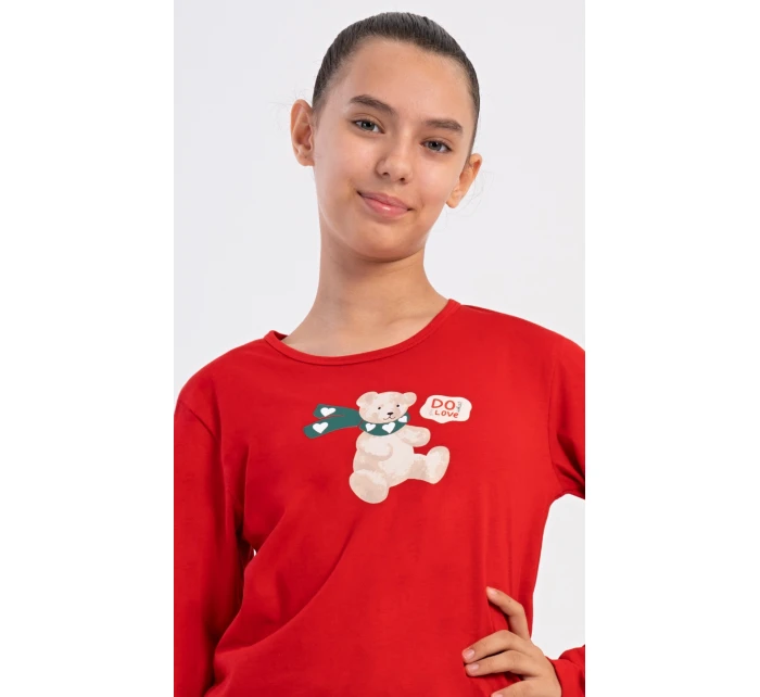 Dětské pyžamo dlouhé Méďa se šálou