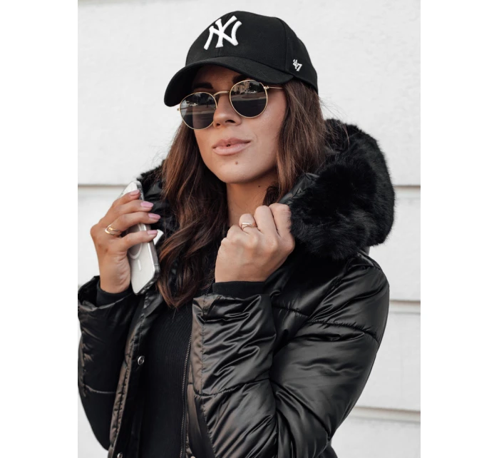 Dámská prošívaná zimní bunda s kapucí černá ULTRAWAY FashionStreet TY4628