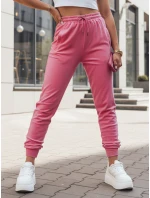 Dámské velurové růžové tepláky FashionStreet UY2839