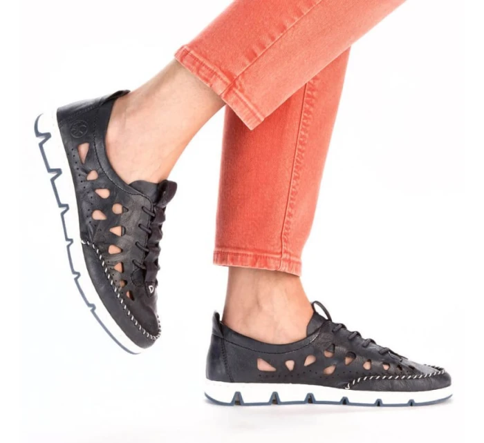 Rieker W RKR652 námořnicky modrá kožená polobotka s prolamovanou podrážkou Rieker W RKR652 námořnicky modrá kožená polobotka s prolamovanou podrážkou