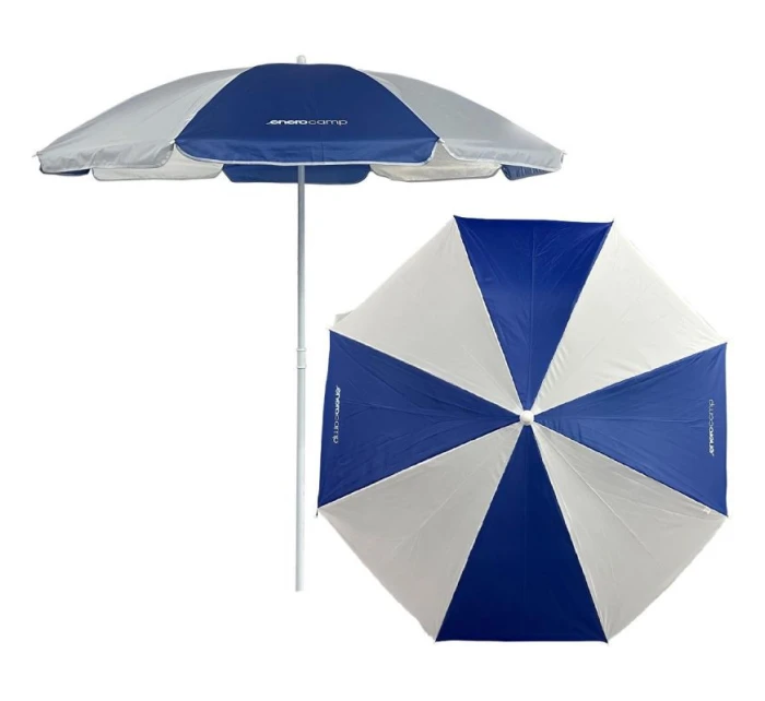 BALKONOVÝ PLÁŽOVÝ SLUNEČNÍK 160 CM BÍLO-MODRÝ 1067643