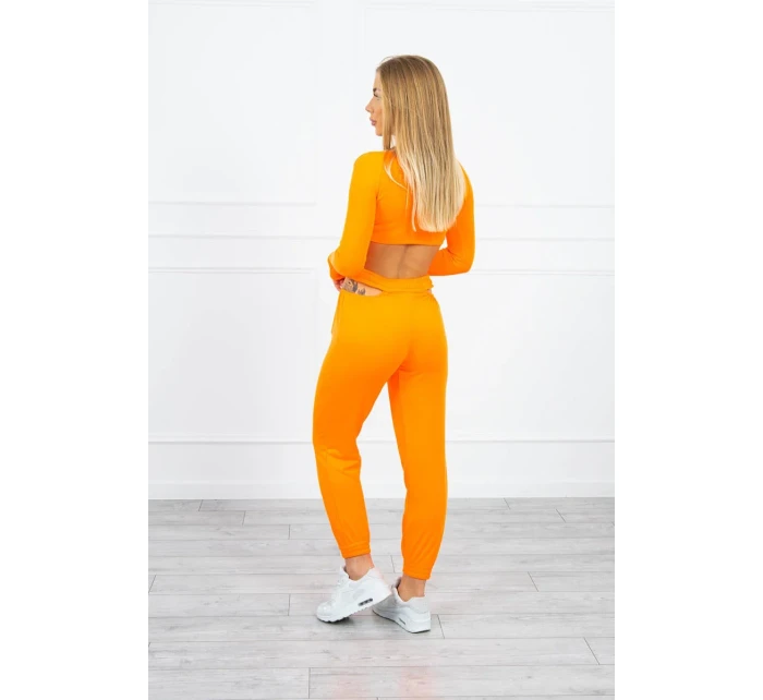Sada s blůzou nahoře oranžová neonová Sada s blůzou nahoře oranžová neonová