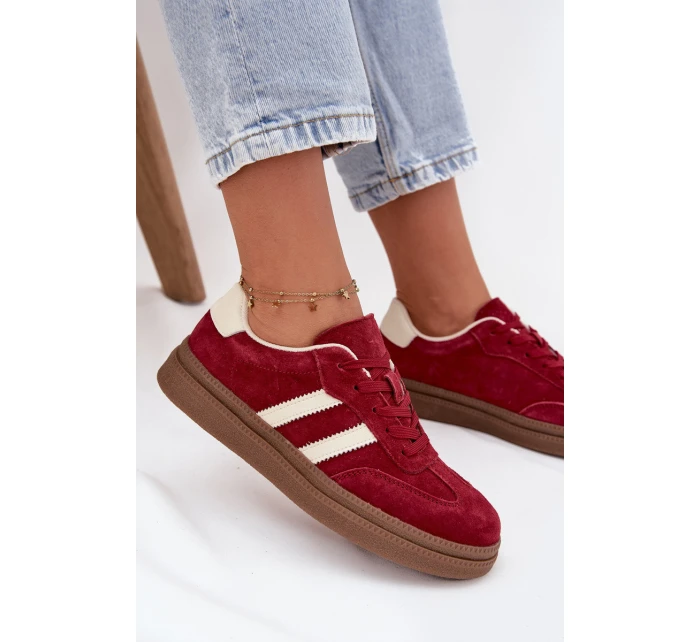 Dámské semišové tenisky na platformě bordové model 21708116 - EVENTO Dámské semišové tenisky na platformě bordové model 21708116 - EVENTO