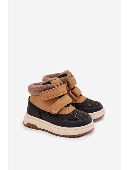 Dětské zimní boty sněhule na suchý zip Camel model 21718344 - Boto Dětské zimní boty sněhule na suchý zip Camel model 21718344 - Boto
