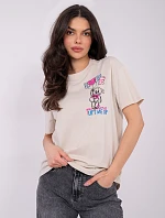 Tričko D12022AH02645Y světle béžové