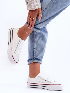 Nízké klasické tenisky na platformě Bílé Jazlyn