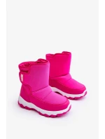 Dětské zateplené sněhule na suchý zip Pink Big Star