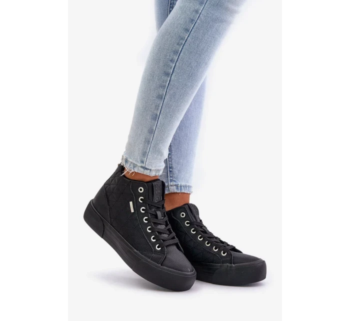 Zateplené Dámské Tenisky S Prošíváním Big Star Černé