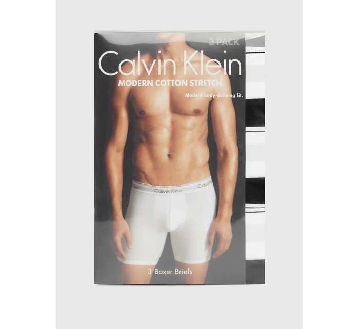 Pánské boxerky 3 Pack Boxer Briefs Modern Cotton 000NB2381A001 černá - Calvin Klein