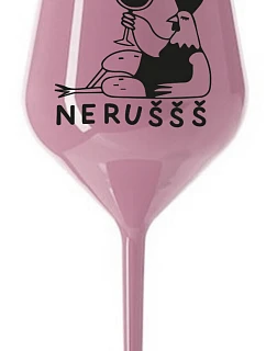 NERUŠŠŠ - světle růžová nerozbitná sklenice na víno 470 ml