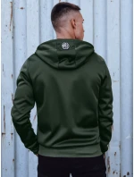 Pánská rozepínací mikina s kapucí zelená Dstreet model 21980038 - FashionStreet