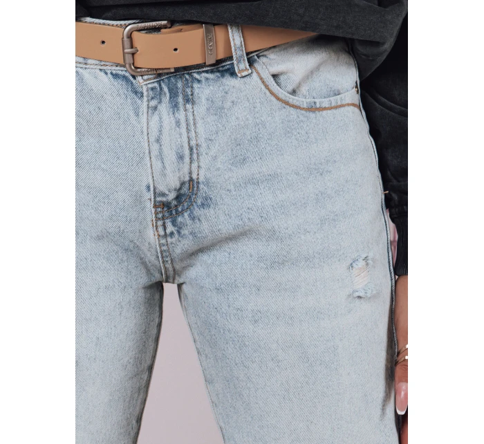 Dámské rovné džínové kalhoty s páskem Dstreet model 21983339 - FashionStreet