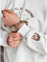 Dámská oversize mikina s kapucí  šedá Dstreet model 21989232 - FashionStreet