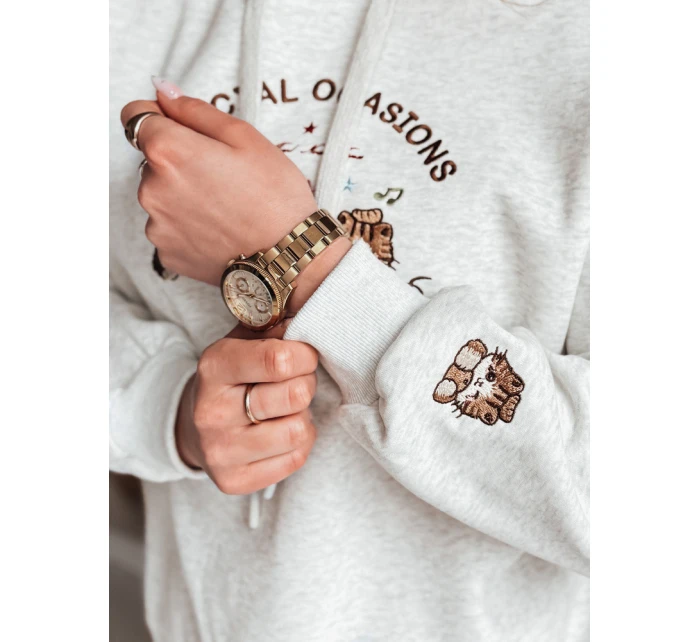 Dámská oversize mikina s kapucí  šedá Dstreet model 21989232 - FashionStreet