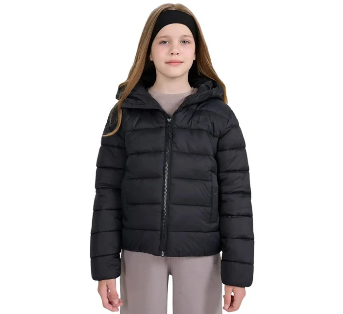 Dětská péřová bunda 4F U0704 tmavě černá 4FJWAW25TDJAU0704 20S