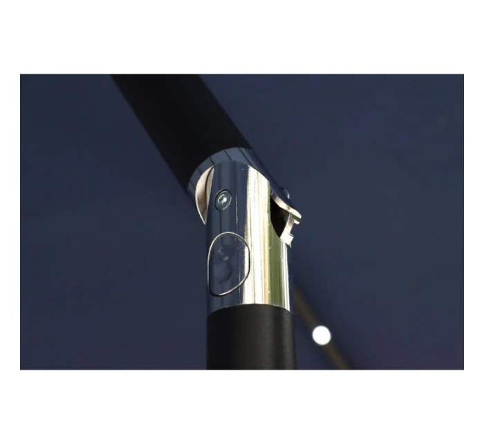 ZAHRADNÍ SLUNEČNÍK S LED OSVĚTLENÍM 300 CM TMAVĚ MODRÝ