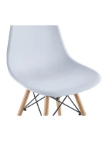 SKANDINÁVSKÁ ŽIDLE MATRACE BÍLÁ SADA 2 KS