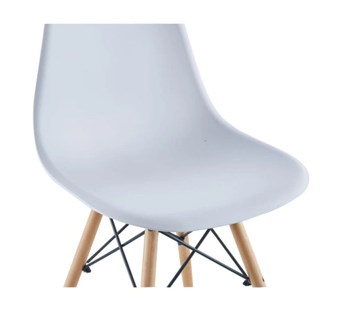 SKANDINÁVSKÁ ŽIDLE MATRACE BÍLÁ SADA 2 KS