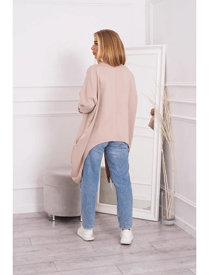 Oversize halenka s potiskem béžová Oversize halenka s potiskem béžová