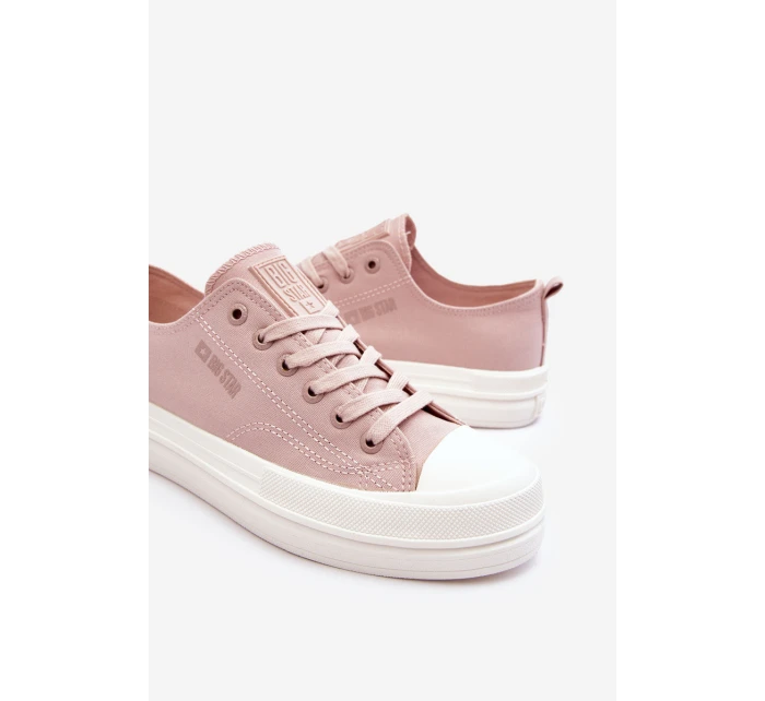 Nízké šněrovací tenisky Big Star LL274970 Nude