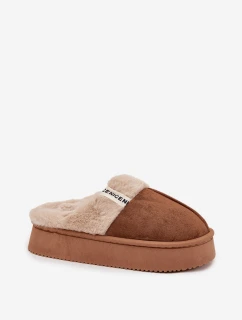 Dámské pantofle s kožíškem Hnědé model 21714470 - Boto