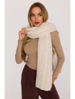 model 21417274 Pletená šála barva ecru - Moe model 21417274 Pletená šála barva ecru - Moe