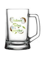 Personalizovaná pivní sklenice s ovocem a textem 