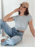 Dámské pruhované tričko LUNA ROSE white Dstreet RY2258