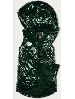 Tmavě zelená lesklá vesta s model 17009795 - Libland