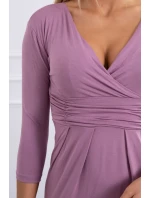 Přiléhavé šaty s průstřihem pod prsy tmavě růžové Přiléhavé šaty s průstřihem pod prsy tmavě růžové