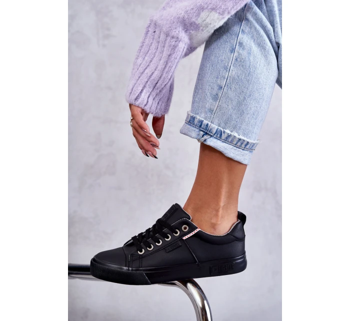 Dámské tenisky Kožené Big Star model 21594380 Černá - Big Star Shoes Dámské tenisky Kožené Big Star model 21594380 Černá - Big Star Shoes