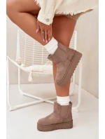 Dámské sněhule s elastickou vsadkou Kiora – khaki Dámské sněhule s elastickou vsadkou Kiora – khaki