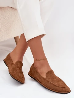 Dámské mokasíny z eko semiše Miryelle – camel