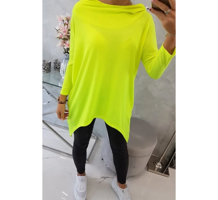 Mikina s potiskem kola žlutá neonová Mikina s potiskem kola žlutá neonová