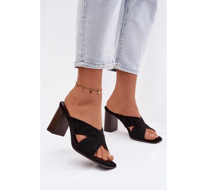 Dámské sandály na podpatku Černé model 21951362 - Boto