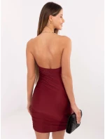 Sukienka IT SK model 21768508 bordowy - FPrice Sukienka IT SK model 21768508 bordowy - FPrice