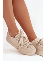 Dámské zdobené tenisky Calissea – béžové