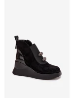 Boty na klínovém podpatku model 220505 Step in style Boty na klínovém podpatku model 220505 Step in style