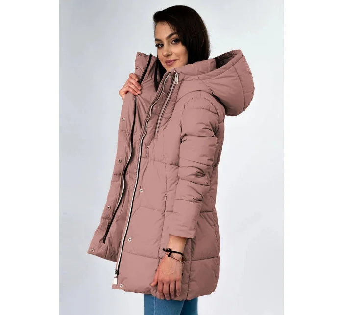 KRÓTKA KURTKA DAMSKA ZIMOWA Z  RÓŻ model 21241728 - Libland