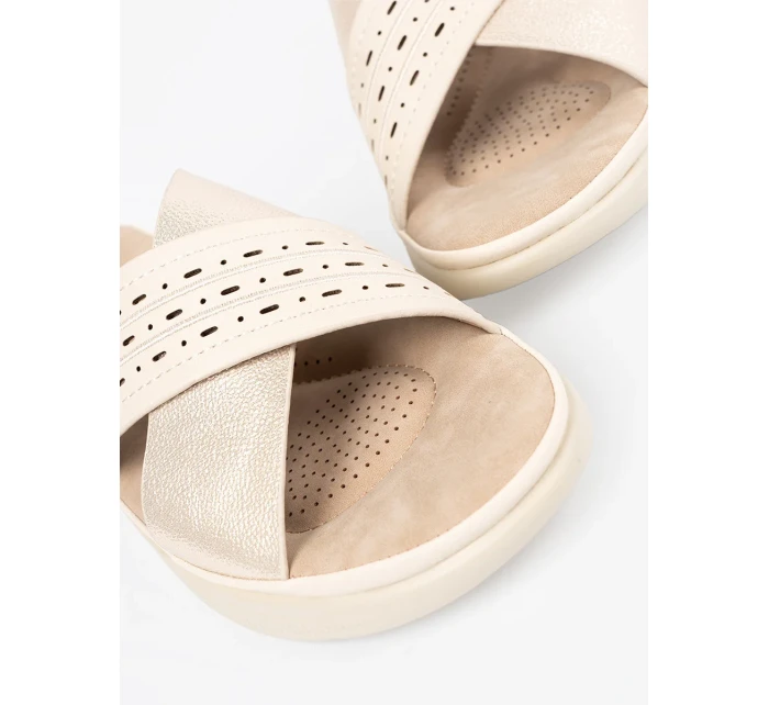 Klasické Jasnobeżowy nazouváky dámské platforma Klasické Jasnobeżowy nazouváky dámské platforma