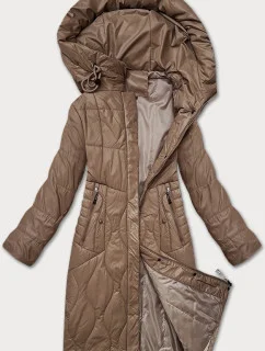 Hnědá dámská prošívaná bunda pro přechodné období S'West (B8302-14)