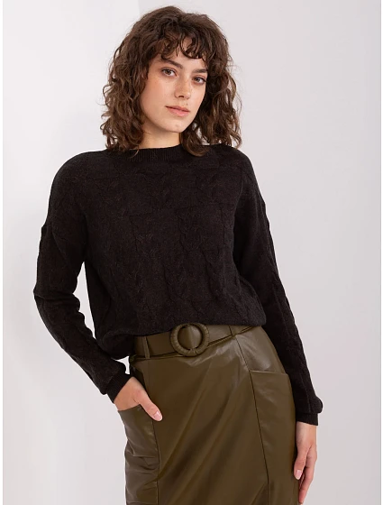 Sweter AT SW model 19014653 czarny - FPrice Sweter AT SW model 19014653 czarny - FPrice