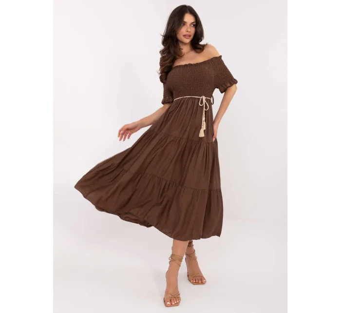 Šaty MI SK A2609.96 hnědé Šaty MI SK A2609.96 hnědé