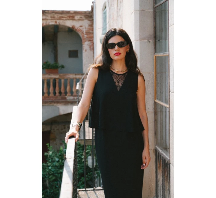 Šaty s černé model 21470647 - STYLOVE Šaty s černé model 21470647 - STYLOVE