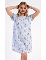 Dámské domácí šaty s krátkým rukávem model 22405486 - Vienetta Dámské domácí šaty s krátkým rukávem model 22405486 - Vienetta