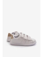 Dětské Tenisky Se Suchým Zipem Bíle-Růžové Zlato Cute Girl