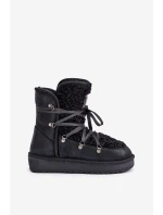 Voděodolné sněhové boty na platformě veganské D.Franklin DFSH370004 černé