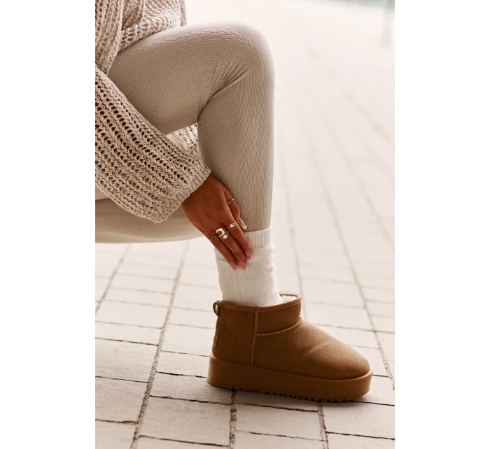 Dámské Velurové Sněhule Na Platformě Camel model 21670462 - Boto Dámské Velurové Sněhule Na Platformě Camel model 21670462 - Boto