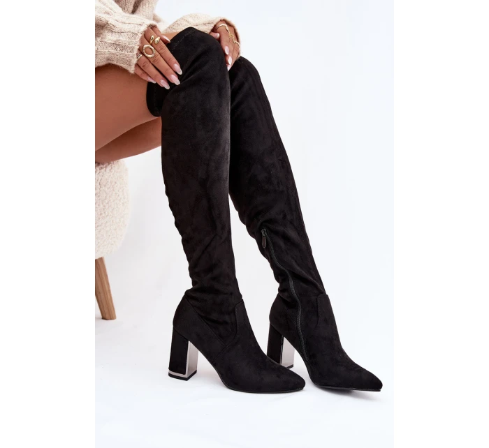 Dámské Eko Semišové Nad Koleno Boty S Přední Thamine Dámské Eko Semišové Nad Koleno Boty S Přední Thamine